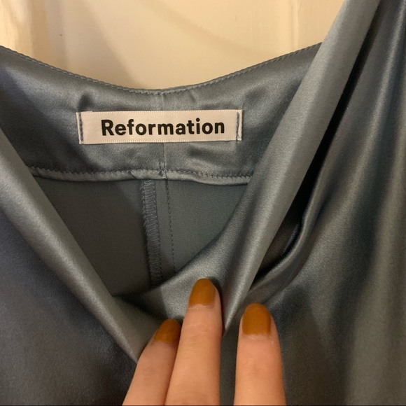 Reformation Meta Silk Midi Dress - Picture 11 of 13